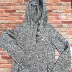 Gray Columbia Athletic Hooded Pullover Sweater